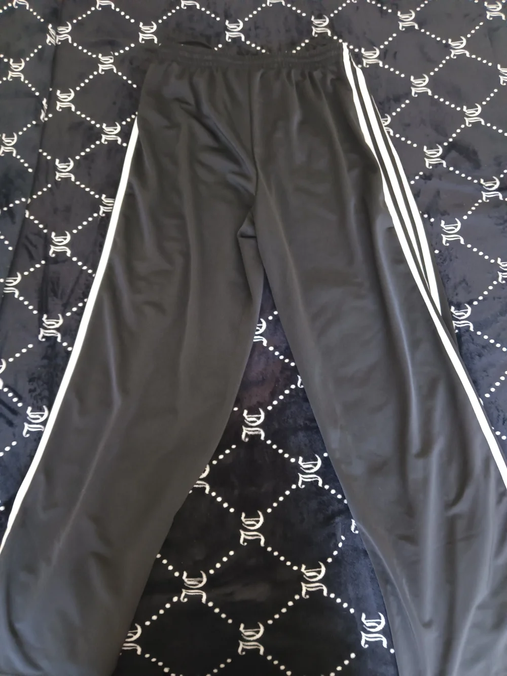 Adidas Black Three-Stripe Track Pants - Picture 2 of 4